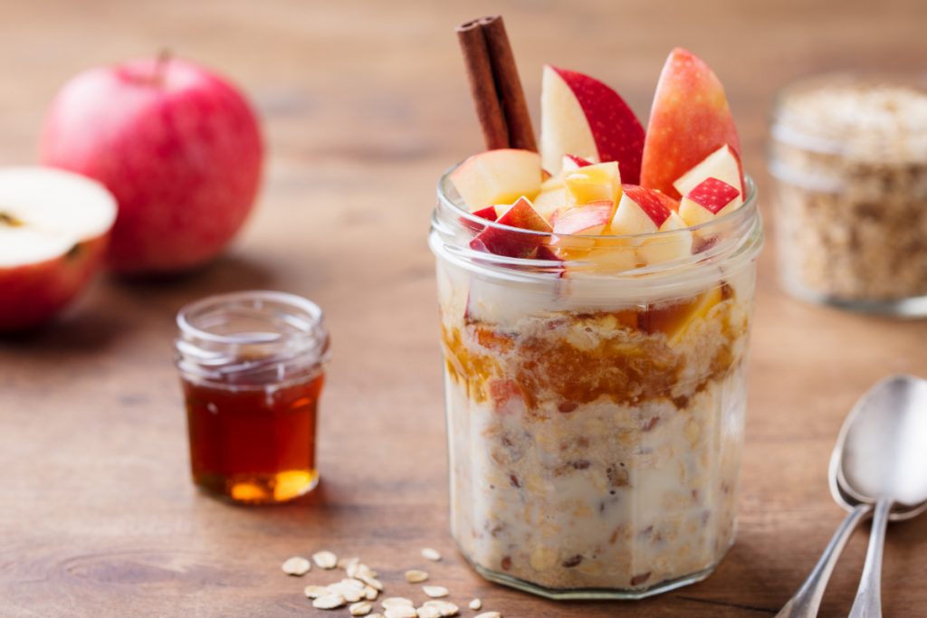 Apple- Healthy and Quick Overnight Oats- Delicious 5 Minutes Recipes